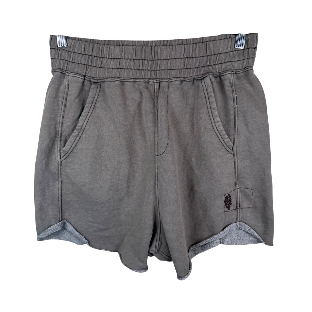 FP Movement All Star Solid Sweat Shorts Women M Gray Fr Terry Active Athleisure
